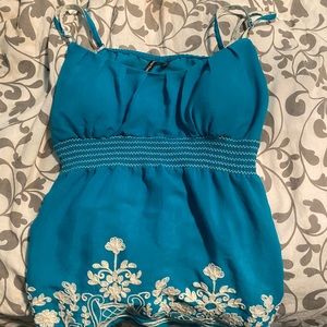Spring Time Light Fabric Blue/Teal Top